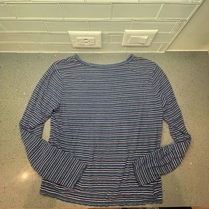 Striped colored long sleeve cozy tee
